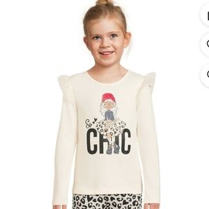 Garanimals 365 Kids Long Sleeve Ruffle Tee Size 6 NEW